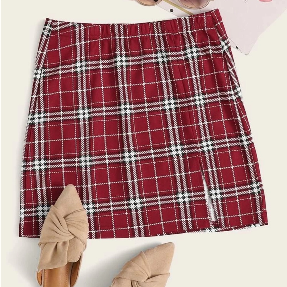 Plus Size Split Hem Skirt